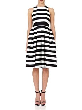 NEW Forever Unique Penny Black White Stripe Midi Dress 8